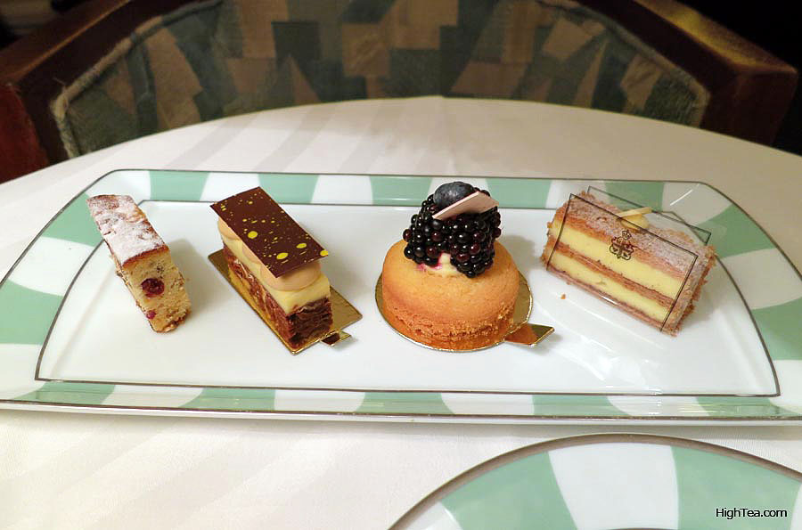 Sweets and pastries for afternoon tea at Claridge's London Mayfair