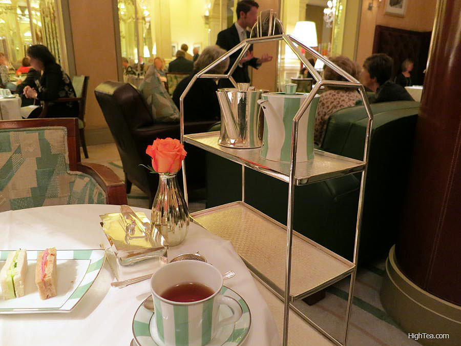 Cake stand Claridges afternoon tea in London Mayfair